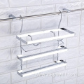 Multi-layer wall-mounted kitchen metal storage rack